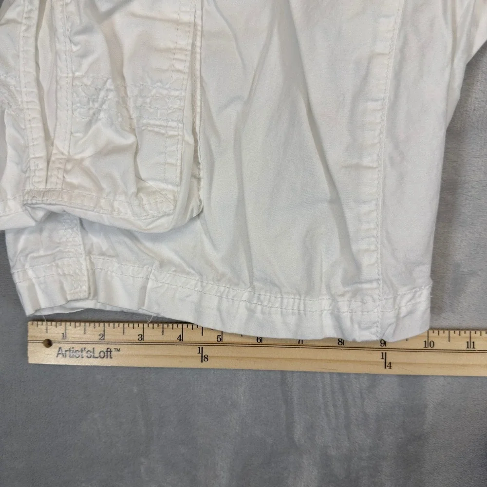 Southpole Authentic Collection Cargo Shorts Men's XL White Elastic Waist Y2K